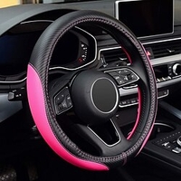 Housse de volant de voiture en cuir microfibre ajustement universel protecteur de roue antidérapant de 15 pouces miniinthebox