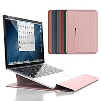 Housse pour ordinateur portable 11 12 13.3 15.6 16 17 pouces compatible avec macbook air pro,  hp,  dell,  lenovo,  asus,  acer,  chromebook notebook waterpoof pu cuir couleur unie pour bureau d