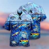 Inspiré par 海洋 Palmier Anime Dessin Animé Polyester Animé 3D Harajuku Art graphique Chemise Pour Homme / Femme / Couple miniinthebox