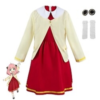 Inspiré par ESPION×FAMILLE Anya Faussaire Manga Costumes de Cosplay Japonais Costumes de Cosplay Manteau Robe Chaussettes Pour Femme / Coiffure miniinthebox