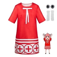 Inspiré par ESPION×FAMILLE Anya Faussaire Manga Costumes de Cosplay Japonais Costumes de Cosplay Robe Chaussettes Coiffure Pour Femme Fille miniinthebox