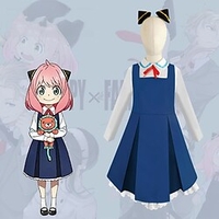 Inspiré par ESPION×FAMILLE Anya Faussaire Manga Costumes de Cosplay Japonais Costumes de Cosplay Robe Chaussettes Coiffure Pour Fille miniinthebox