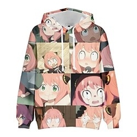 Inspiré par ESPION×FAMILLE Loid Forger Votre faussaire Anya Faussaire Sweat à capuche Anime 100 % Polyester Animé 3D Harajuku Art graphique Sweat à capuche Pour Homme / Femme / Couple miniinthebox