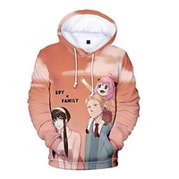 Inspiré par ESPION×FAMILLE Loid Forger Votre faussaire Anya Faussaire Sweat à capuche Anime 100 % Polyester Animé 3D Harajuku Art graphique Sweat à capuche Pour Homme / Femme / Couple miniinthebox