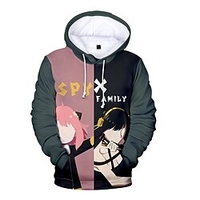 Inspiré par ESPION×FAMILLE Loid Forger Votre faussaire Anya Faussaire Sweat à capuche Anime 100 % Polyester Animé 3D Harajuku Art graphique Sweat à capuche Pour Homme / Femme / Couple miniinthebox