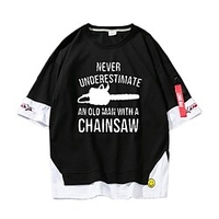 Inspiré par Homme à la tronçonneuse Denji Pochita Manches Ajustées Animé Art graphique Tee-shirt Pour Homme Femme Unisexe Adulte Estampage à chaud 100 % Polyester Casual"idien miniinthebox