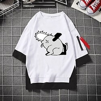 Inspiré par Homme à la tronçonneuse Denji Pochita Manches Ajustées Animé Art graphique Tee-shirt Pour Homme Femme Unisexe Adulte Estampage à chaud 100 % Polyester Casual"idien miniinthebox