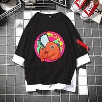 Inspiré par Homme à la tronçonneuse Denji Pochita Manches Ajustées Animé Art graphique Tee-shirt Pour Homme Femme Unisexe Adulte Estampage à chaud 100 % Polyester Casual"idien miniinthebox