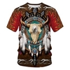 Inspiré par indien américain Indien Manches Ajustées Anime Polyester Animé 3D Harajuku Art graphique Tee-shirt Pour Homme / Femme / Couple miniinthebox