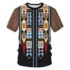 Inspiré par indien américain Indien Manches Ajustées Anime Polyester Animé 3D Harajuku Art graphique Tee-shirt Pour Homme / Femme / Couple miniinthebox
