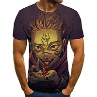 Inspiré par Jujutsu Kaisen Gojo Satoru Manches Ajustées Dessin Animé 100 % Polyester Animé Harajuku Art graphique Kawaii Tee-shirt Pour Homme / Femme / Couple miniinthebox