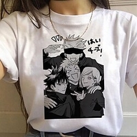 Inspiré par Jujutsu Kaisen Gojo Satoru Manches Ajustées Dessin Animé 100 % Polyester Animé Harajuku Art graphique Kawaii Tee-shirt Pour Homme / Femme / Couple miniinthebox