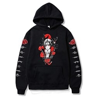 Inspiré par Naruto Akatsuki Anime Dessin Animé Manga Imprime Harajuku Art graphique Kawaii Sweat à capuche Pour Homme Femme Adulte Estampage à chaud Polyester miniinthebox