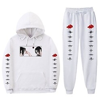 Inspiré par Naruto Akatsuki Itachi Uchiha Pantalon Tenue Sweat à capuche Animé Harajuku Art graphique Kawaii Pantalon Pour Homme Femme Unisexe Adulte Estampage à chaud 100 % Polyester miniinthebox