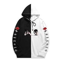 Inspiré par Naruto Akatsuki Itachi Uchiha Sweat à capuche Anime Dessin Animé Animé 3D Harajuku Art graphique Sweat à capuche Pour Homme Femme Unisexe Adulte Estampage à chaud 100 % Polyester miniinthebox