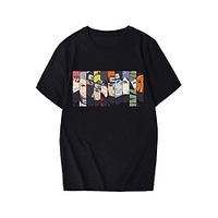 Inspiré par Naruto Akatsuki Uchiha Itachi Costume de Cosplay Manches Ajustées 100% Coton Imprimés Photos Imprimé Harajuku Art graphique Tee-shirt Pour Homme / Femme / Jambières / Bord coupé miniinthebox