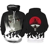 Inspiré par Naruto Akatsuki Uchiha Itachi Costume de Cosplay Sweat à capuche Imprime Imprimé Sweat à capuche Pour Homme Femme Adulte Impression 3D Polyester miniinthebox