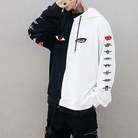 Inspiré par Naruto Akatsuki Uchiha Itachi Sweat à capuche Anime Dessin Animé Animé 3D Harajuku Art graphique Sweat à capuche Pour Homme Femme Unisexe Adulte Estampage à chaud 100 % Polyester miniinthebox
