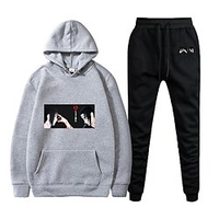 Inspiré par Naruto Cosplay Akatsuki Uchiha Itachi Pantalon Tenue Sweat à capuche Imprime Imprimé Harajuku Art graphique Pantalon Pour Homme Femme Adulte Mélangé polyester / coton miniinthebox