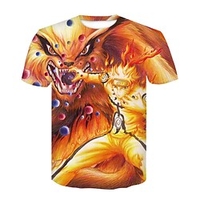 Inspiré par Naruto Costume de Cosplay Manches Ajustées Anime 3D Imprimé Harajuku Art graphique Tee-shirt Pour Homme Femme Adulte Térylène miniinthebox
