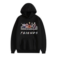Inspiré par Naruto Hatake Kakashi Costume de Cosplay Sweat à capuche Anime Imprimés Photos Imprimé Harajuku Art graphique Sweat à capuche Pour Homme Femme Adulte Mélangé polyester / coton miniinthebox
