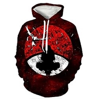 Inspiré par Naruto Uchiha Itachi Sweat à capuche Anime Dessin Animé Animé 3D Harajuku Art graphique Pardessus Pour Homme Femme Unisexe Adulte Impression 3D 100 % Polyester miniinthebox