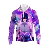 Inspiré par Naruto Uchiha Sasuke Anime Dessin Animé Manga Animé 3D Harajuku Art graphique Sweat à capuche Pour Unisexe Tous Couple Adulte Impression 3D Polyester miniinthebox