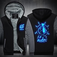 Inspiré par Naruto Uchiha Sasuke Uzumaki Naruto Anime Dessin Animé Manga Animé Harajuku Art graphique Kawaii Pardessus Pour Homme Femme Unisexe Adulte Estampage à chaud Polyester miniinthebox