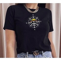 Inspiré par One Piece Monkey D.Luffy Loi de Trafalgar Manches Ajustées Anime 100 % Polyester Animé Harajuku Art graphique Kawaii Tee-shirt Pour Homme / Femme / Couple miniinthebox