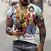 Inspiré par One Piece Monkey D.Luffy Manches Ajustées Anime 100 % Polyester Animé Harajuku Art graphique Kawaii Tee-shirt Pour Homme / Femme / Couple miniinthebox