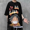 Inspiré par One Piece Monkey D.Luffy Manches Ajustées Dessin Animé 100 % Polyester Animé Harajuku Art graphique Kawaii Tee-shirt Pour Homme / Femme / Couple miniinthebox