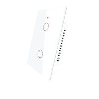 Interrupteur intelligent wrs-us2-l110-wh/tuya interrupteur intelligent wifi 2 gang us interrupteur tactile pour contrôle"idien/salon/chambre à coucher/fonction de synchronisation/wifi intelligent miniinthebox
