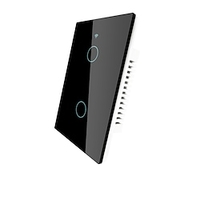 Interrupteur intelligent wrs-us2-wh/tuya interrupteur intelligent wifi 2 gang us interrupteur tactile pour contrôle"idien/salon/chambre à coucher/fonction de synchronisation/wifi intelligent miniinthebox