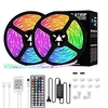 led strip lights rgb 65.6ft 20m smd 5050 led changement de couleur étanche avec télécommande pour la maison cuisine tv partie chambre bar noël décor à la maison miniinthebox