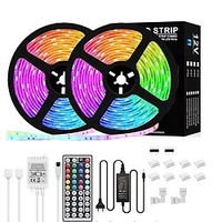led strip lights rgb 65.6ft 20m smd 5050 led changement de couleur étanche avec télécommande pour la maison cuisine tv partie chambre bar noël décor à la maison miniinthebox
