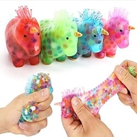 licorne lumineuse balles anti-stress jouet jouets à presser le soulagement du stress fidget squishy kawaii balle anti-stress pour enfant adulte jouets anti-stress 3pcs miniinthebox