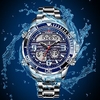 lige montre numérique pour hommes analogique - numérique numérique lumineux business chronographe réveil double fuseaux horaires alliage acier inoxydable miniinthebox
