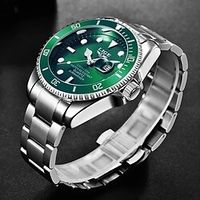 LIGE Montres à quartz Montre Acier Homme pour Homme Hommes Analogique Quartz Date du jour Alliage Acier Inoxydable / Un ans miniinthebox