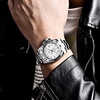 LIGE Montres à quartz Montre Acier Homme pour Homme Hommes Analogique Quartz Style moderne Imperméable Métal Acier Inoxydable / Un ans miniinthebox