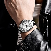 LIGE Montres à quartz Montre Acier Homme pour Homme Hommes Analogique Quartz Style moderne Imperméable Métal Acier Inoxydable / Un ans miniinthebox