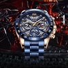 LIGE Montres à quartz Montre Acier Homme pour Homme Hommes Analogique Quartz Style moderne Imperméable Noctilumineux Acier Inoxydable Acier Inoxydable / Un ans miniinthebox
