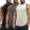 Lot de 3 débardeurs sans manches pour hommes chemises d