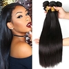 Lot de 3 Tissage de cheveux Cheveux Brésiliens Droit Extensions de cheveux Naturel humains Cheveux Vierges Naturel Tissages de cheveux humains Bundle cheveux One Pack Solution 8-28 pouce Couleur miniinthebox