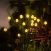Lumières de jardin solaires extérieures luciole lumières led lumières de voie de balancement extérieures éclairage de feu d