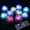 lumières led submersibles 10pcs led rgb étanche lumière sous-marine télécommande batterie extérieure lumière submersible pour baignoire de mariage étang piscine baignoire aquarium fête vase décoration miniinthebox