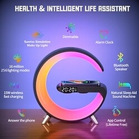 LYYX Haut-parleur Bluetooth Bluetooth Chargeurs Sans Fil Lampe LED Réveil Haut-Parleur Bluetooth Haut-parleur Pour Polycarbonate Téléphone portable Projecteur miniinthebox