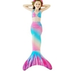 Maillot de bain Fille Maillot de bain Enfants 3 pièces Trois pièces Sirène Paillettes Monopalme Maillots de Bain Mosa que Sans Manches Arc-en-ciel Décontracté /"idien Actif Maillots de bain 4-13 miniinthebox