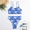 Maillots de Bain Bikinis Maillot de bain Femme 2 Pièces Imprimé Floral Normal Bandeau Maillots de bain Sportif Eté miniinthebox