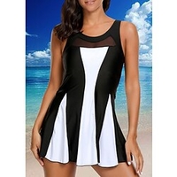 Maillots de Bain Robe de Bain Maillot de bain Femme 2 Pièces Bloc de couleur Normal Débardeur Maillots de bain Sportif Eté miniinthebox