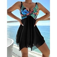 Maillots de Bain Robe de Bain Maillot de bain Femme 2 Pièces Imprimé Floral Normal Maillots de bain Sportif Eté miniinthebox